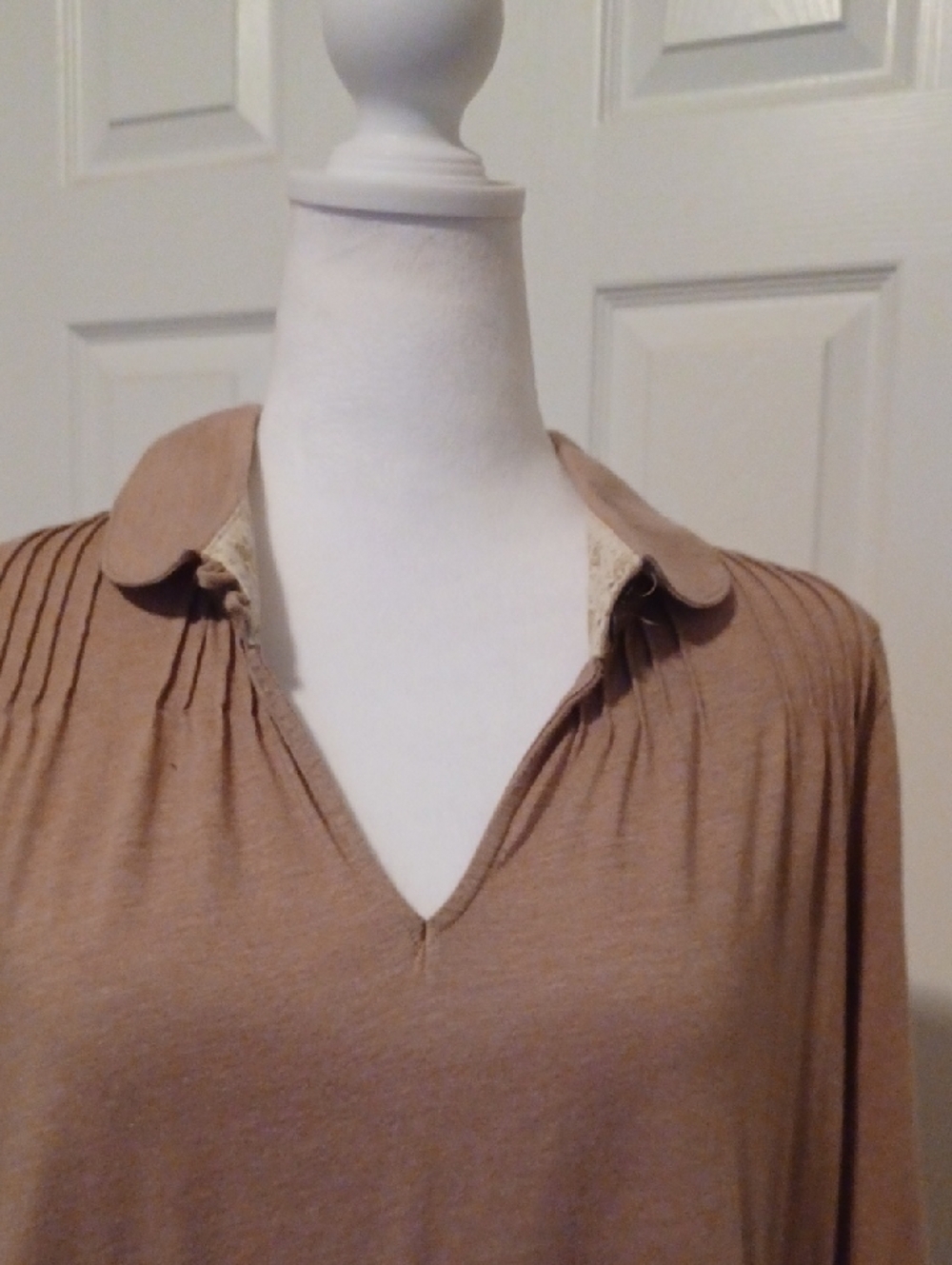 <> Free People Light Brown Layered Tunic Top Women's Size Large - Picture 14 of 14
